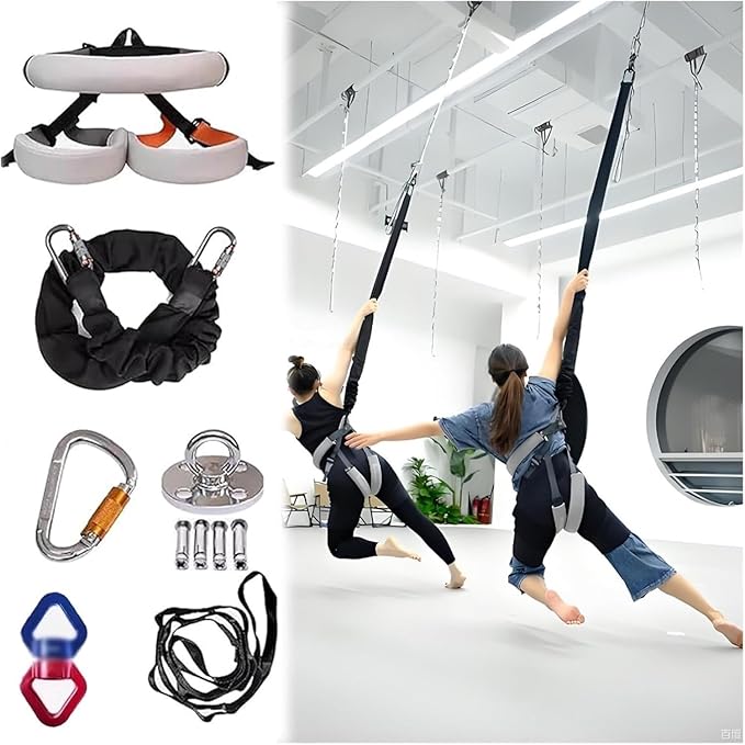 Bungee Fitness Equipment Set For Dance/Weight Loss, Seamless Bungee Band For Weighted Squats, Bungee Resistance Band For Gym, Yoga & Air Dance, Home Suspension Trainer