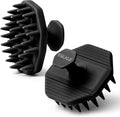 Scalp Massager Shampoo Brush – Silicone Scalp Scrubber for Hair Growth & Dandruff Removal, One-Piece, Non-Slip Handle, Soft Bristles, Wet/Dry Shower Scalp Exfoliator for All Hair Types – Black