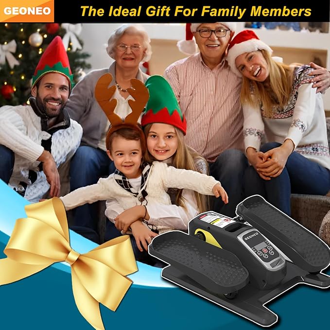 Under Desk Elliptical Machine, Electric Elliptical Exerciser for Senior, Quiet & Small Electric Seated Pedal Exerciser for Home with Display Monitor, Remote Control & 12 Adjustable Speeds