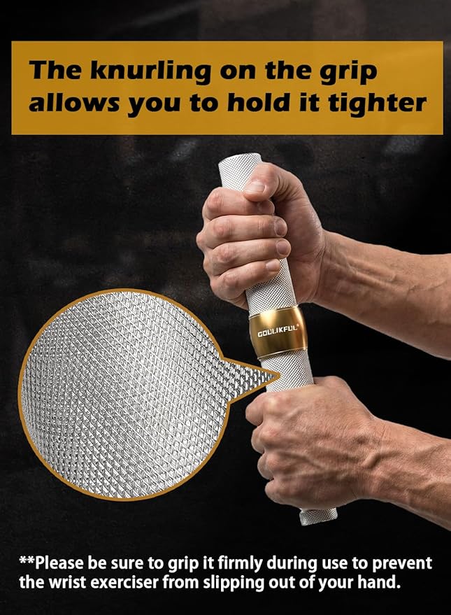 Grip Strength Trainer, Aluminum Alloy Forearm Strengthener Wrist Trainer with Adjustable Resistance Knob, Forearm Exerciser for Home Gym Sports Man Women Wrist Arm Builder