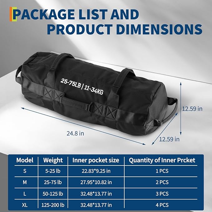 Adjustable Sand Bags for Working Out,Sandbags for Workout for Yoga, Strength Training and Full-Body Workouts