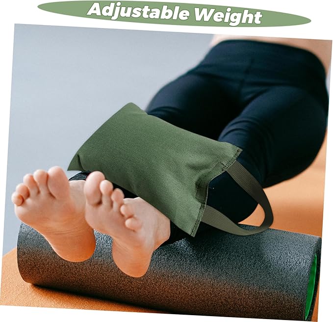 NOLITOY 2Kg Canvas Sandbag with Handle Fillable Weights Bag for Yoga and Fitness Training Weight for Versatile Workouts Durable and Easy to Clean