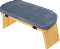 Meditation Bench Kneeling Stool Chair Wooden Prayer Bench Meditation Stool, Gray Blue