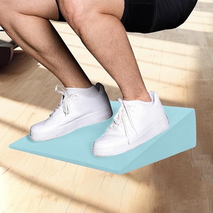 Squat Wedge Block - 32.5x30x9cm High Density Foam Fitness Accessory | Non Slip Yoga Stretching Incline Board | Portable Exercise Equipment for Home Gym Studio | Professional EVA Slant