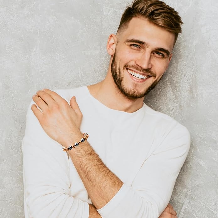 Copper Bracelet for Men and Women, Strength Mens Magnetic Copper Bracelets with 3,800 Gauss Magnets, 99.99% Pure Solid Copper, Handmade Copper Jewelry Gift