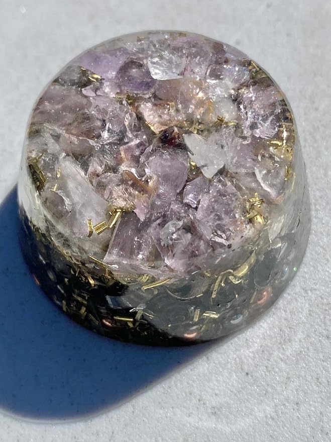 Amethyst, Ametrine Orgone Generator Energy Accumulator 528Hz/7.83Hz/Advance Harmonics Many Beautiful Ingredients and Colors (Amethyst, Ametrine)