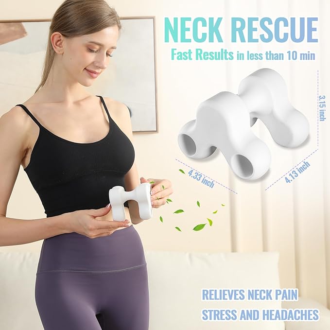 Occipital Release Tool Trigger Point Massage Tool Neck Massage Cervical Neck Manual Back Massager for Pain Relief Deep Tissue Home Use Suitable The Whole Body