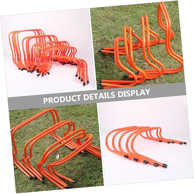 Mikinona 2pcs Professional Speed Hurdles Plastic Training Agility Hurdles 15cm for Soccer Football Running Training Equipment