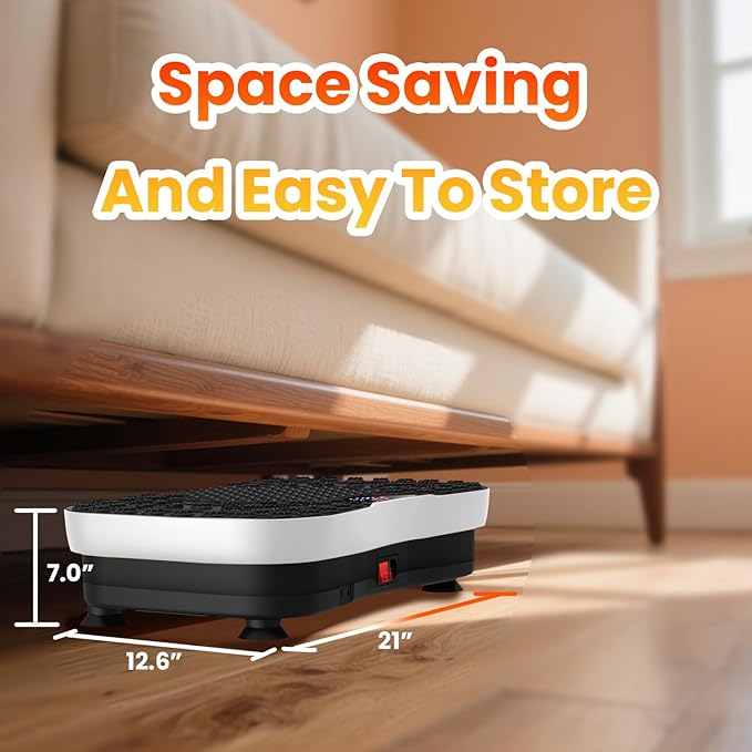 AXV Vibration Plate Fitness Platform Exercise Machine Vibrating Lymphatic Drainage Shaking Workout Full Body Shaker Vibrate Stand Shake Board Sport Gym Pad for Weight Loss Fat Burner for Women Men