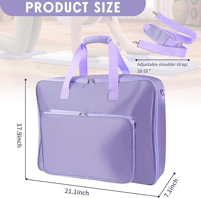 Storage Bag for Pilates Board, Pilates Board Organizer, Shoulder Gym Bags with Multi Pockets Portable Carrying Bag for Gym, Pilates, Yoga, Outdoor Exercise, Home Storage, Daily Use, Bag Only