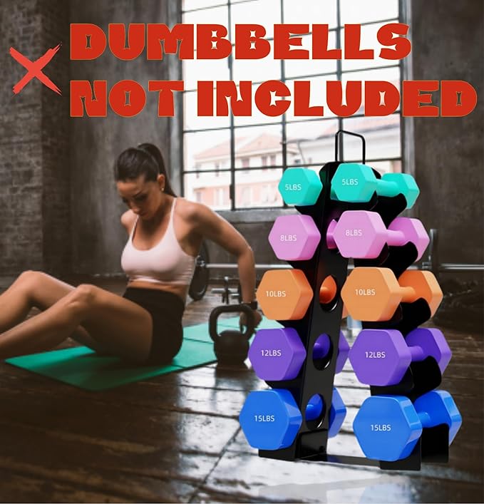Weight Rack for Dumbbells,A-Frame Dumbbell Rack Stand Only, Alloy Steel Dumbbells Storage Rack with Handle for Home Gyms Workout (Dumbbells not include)