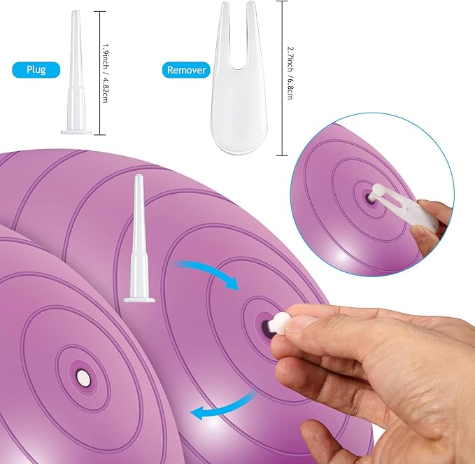Skylety 16-Piece Exercise Ball Plug Replacement Kit with Needle, Nozzle, Rubber Hose, and Balloon for Yoga, Volleyball, Soccer, Basketball, and Other Inflatable Toys