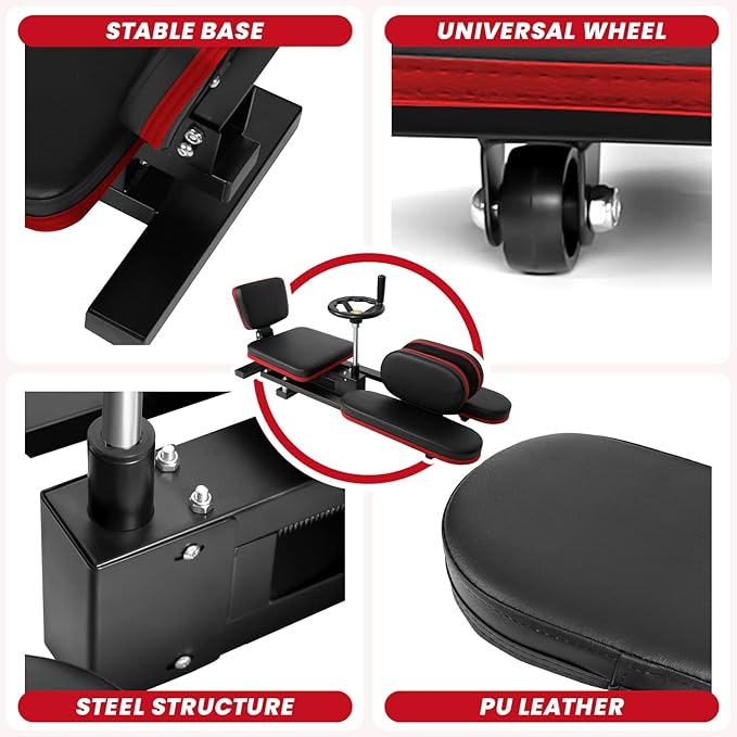 Hip Leg Strecher, 400LBS Steel Split Machine for Flexibility Kids Adults with Wheel, 240 ° Leg Strecher Machine for Flexibility Stretching Equipment Fitness Equipment Beauty Ballet Yoga