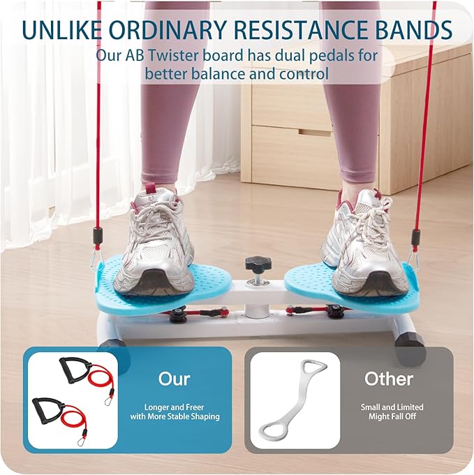 Replacement Elastic Ropes for Waist Twister Machine, Pilates Twister Board, Ab Twister - Compatible with Home Gym Equipment for Core Exercise, Slim Waist Belly Fat Workout