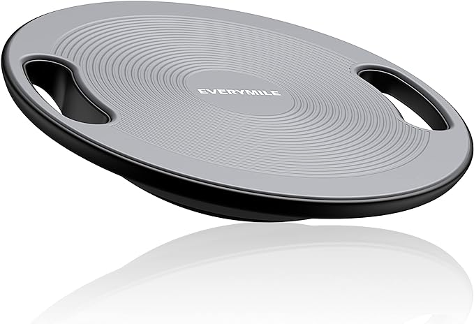 EVERYMILE Wobble Balance Board, Exercise Balance Stability Trainer Portable Balance Board with Handle for Workout Core Trainer Physical Therapy & Gym No-Skid Surface