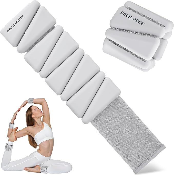 Ankle Weights for Women Wrist Weights Set of 2 (1 lb/2 lb Each) Adjustable Arm Leg Weight for Womens Men Suitable for Walking Swimming Running Pilates Yoga Gym