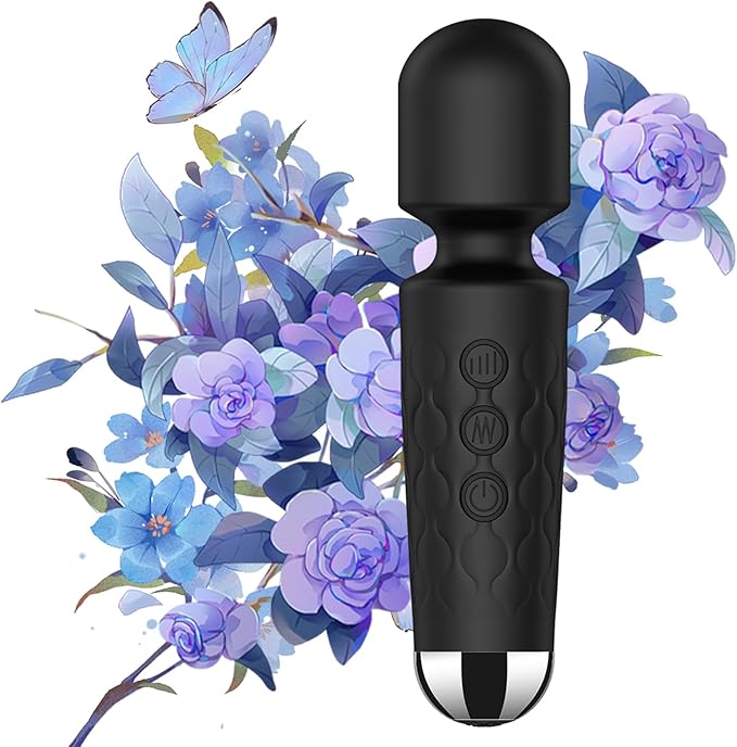 Mini Personal Massage Small Cordless Handheld Bullet Massager - Powerful - Quiet - Back Legs Hand Pains and Sports Recovery (Black)