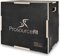 ProsourceFit 3-in-1 Wood Plyometric Jump Box For Cross Conditioning, Agility, Vertical Jump Training & Plyo Workouts