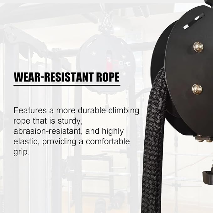 Endless Rope Trainer,Adjustable Resistance Trainer Machine, Suspension Endless Rope Pulley System,Closed-Loop Nylon Rope,Home Gym Equipment for Grip, Arms, Back and Body Coordination Exercises