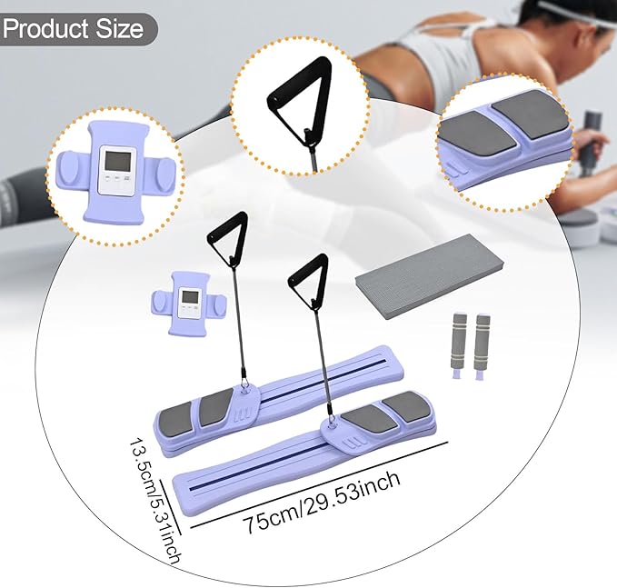 Colaxi Pilates Reformer Board Abdominal Board Exercise for Home Multi Purpose Workout Equipment for Women Training Portable