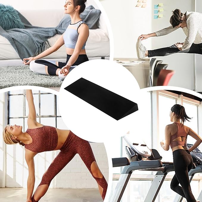 Yoga Wedge - EVA Muscle Stretching, Squat Wedge Yoga Fitness, Athletes Seniors Beginners Workout, Enthusiasts Studio Home Gym, Dorm Living Room, Slant Board Calf Raiser, Firm Support Blue