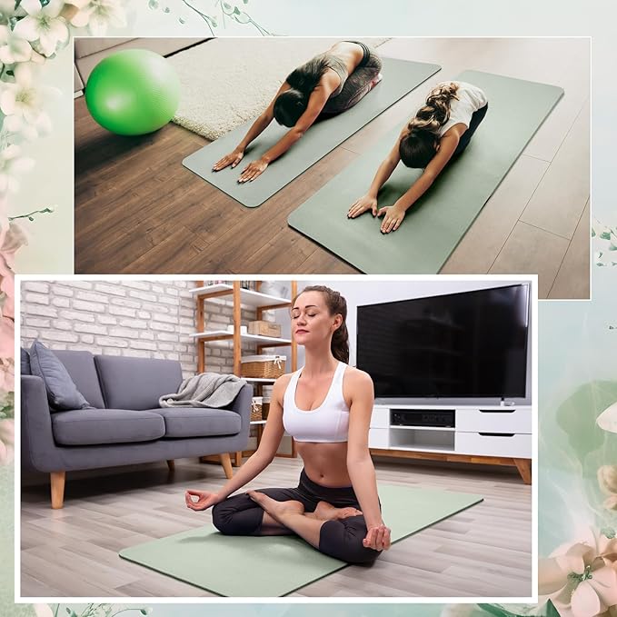 Timgle 6 Pcs 10mm Thick Yoga Mat Bulk, 68 x 24 Inches, Anti-slip Tear-resistant Exercise Mat Adult Kids Gym Mats for Fitness, Stretching, Workout and Studio, Outdoor Yoga, Pilates