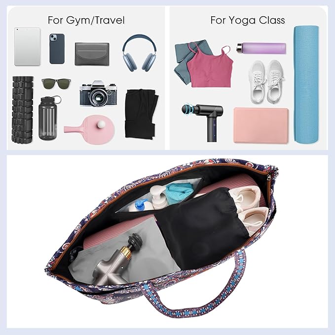 Yoga Mat Bag Yoga Mat Carrier with Shoes Compartment & Wet Pocket Pilates Bag with Zipper Pockets & Yoga Mat Holder Strap Yoga Bags and Carriers Fits All Your Stuff