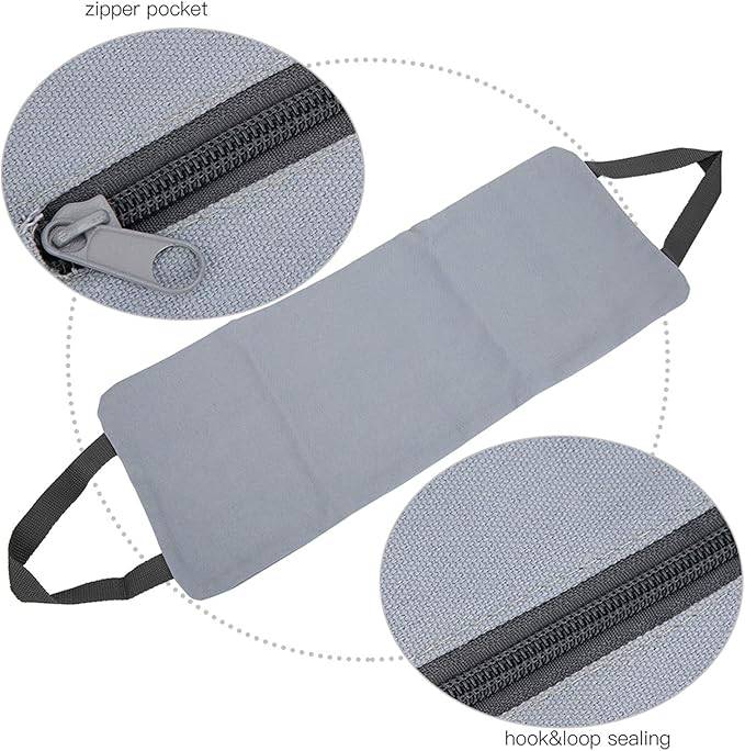 Thin Arm Yoga Sandbag, Fitness Freeweight Training Bag for Leg Slimming and Weightlifting, Adjustable Fill Canvas Workout Bag with Zipper and Handles for Home Gym Use