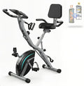 Pleny Folding Exercise Bike, 5 IN 1 Stationary Bikes for Home 6.6 LBS Flywheel, 330LB Weight Capacity Back Support Cushion Indoor Workout Cycling Bike for Home Gym