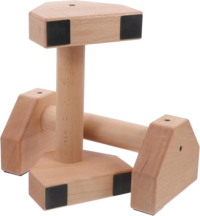 BESPORTBLE Wooden Push up Bars Pushup Handles Strength Training Push up Stands Beech Wood 25cm Pair Fitness Equipment for Home and Outdoor Workout
