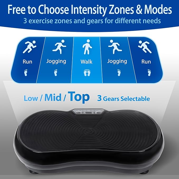 Full Body Vibration Platform Massage Machine Workout Trainer with Bluetooth Music Connection