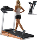 Foldable Treadmill with Incline, 350 LBS Capacity, 3.0HP Quiet Running Treadmills for Home, Incline Treadmill with Pulse Sensor and Bluetooth Speaker, Wide Belt, App & Voice Control, 7.6 MPH