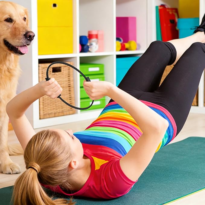 Pilates Ring Circle, Pilates Ring Fitness Circle, Lightweight & Durable Foam Padded Handles, Double-Grip Non-Slip Ergonomic, Pilate's Fitness Circles for Home Gym Dorm Apartment Workout Beginners