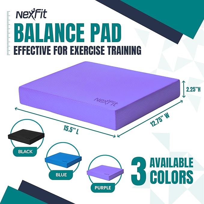 High-Density Balance Pad - Durable TPE Foam Balance Pad Physical Therapy, Foam Exercise Pad with Non-Slip Surface, Lightweight for Home & Gym Workouts, Core Strength & Balance Enhancement