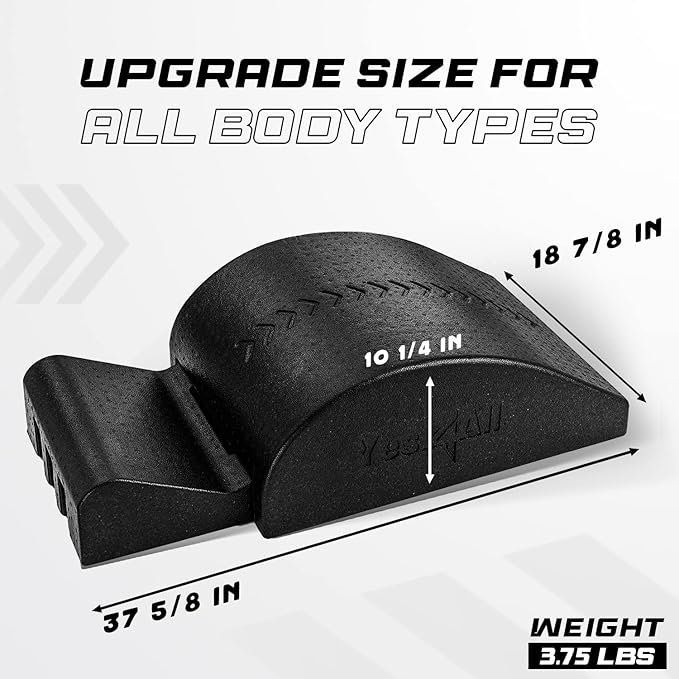 Yes4All Pilates Spine Corrector, Pilates Arc, 350lbs Foldable Pilates Massage Bed Barrel, Core Strengthening and Stretching