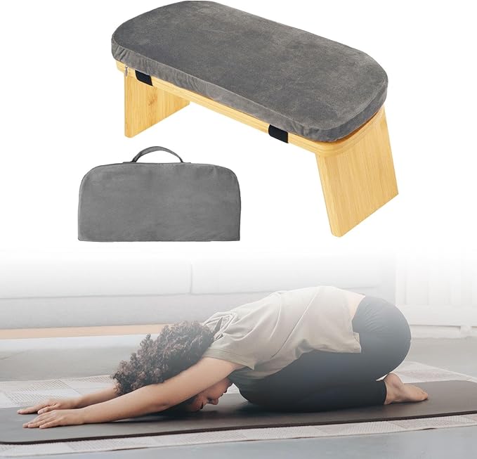 Bamboo Meditation Bench for Sitting and Kneeling, Ideal for and Prayer