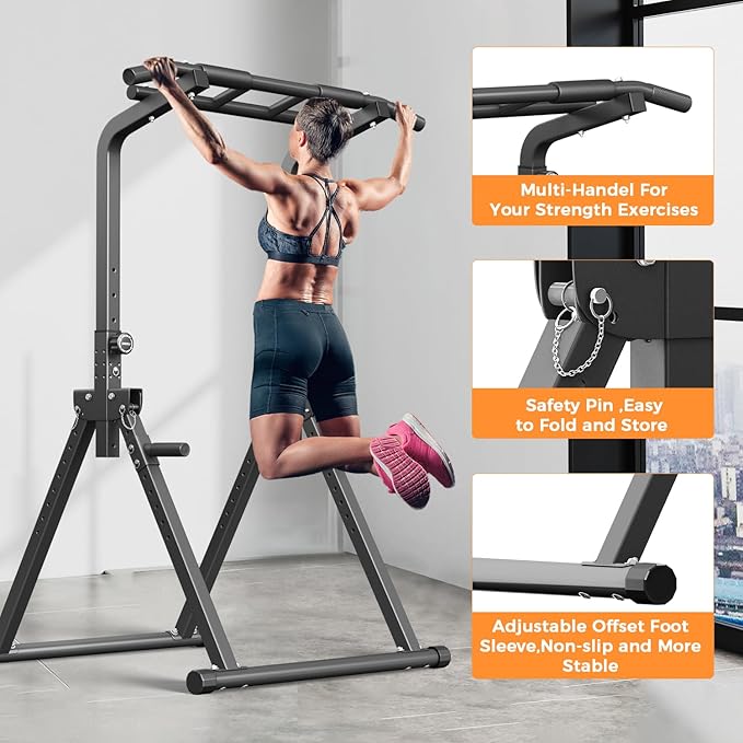 ZENOVA Pull Up Bar, Multi-Function Pull Up Dip Bar Station, Home Gym Workout Strength Training Equipment for Men Women Muscle Building