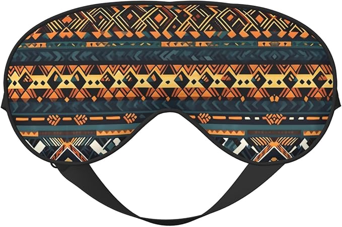 African Tribal Ethnic Texture Head-Mounted Double-Sided Light-Blocking Sleeping Eye mask to Protect Eyes and Relieve Eye Fatigue