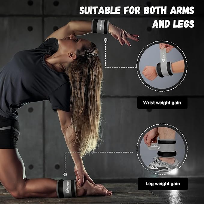 Ankle Weights for Men Women Kids, Leg Arm Wrist Weights with Adjustable Strap for Running, Gymnastics, Aerobics,Gym, Fitness
