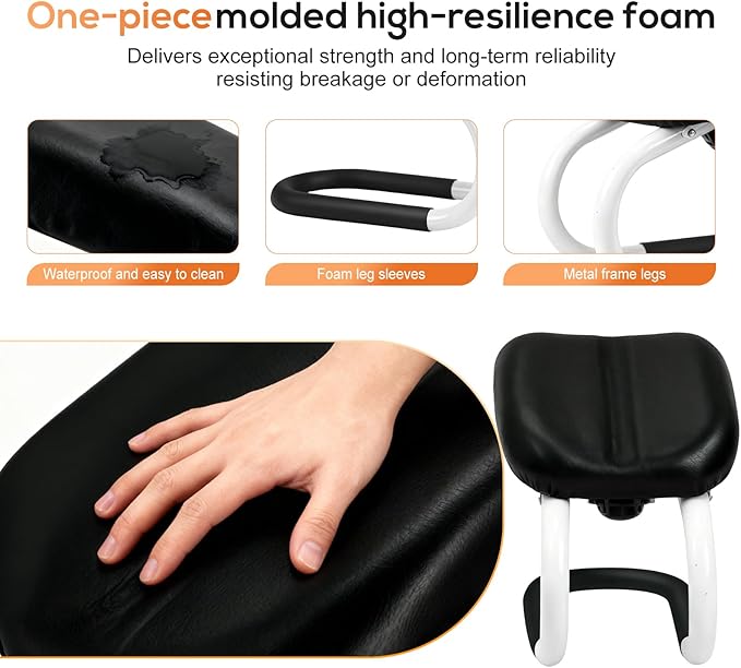 Meditation Bench with Adjustable Height, Foldable Metal Kneeling Chair, Portable Seiza Stool with Non-Slip Cushion, Ideal for Yoga, Prayer, and Extended Sitting Comfort