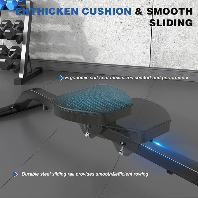 BEKING Foldable Rowing Machine,Adjustable LAT Pull Down & Low Row Cable Machine with 140/230LBS Weight Plates,2 in 1 Multi-Function Compact Rowing Machine with High/Low Pulley Stations