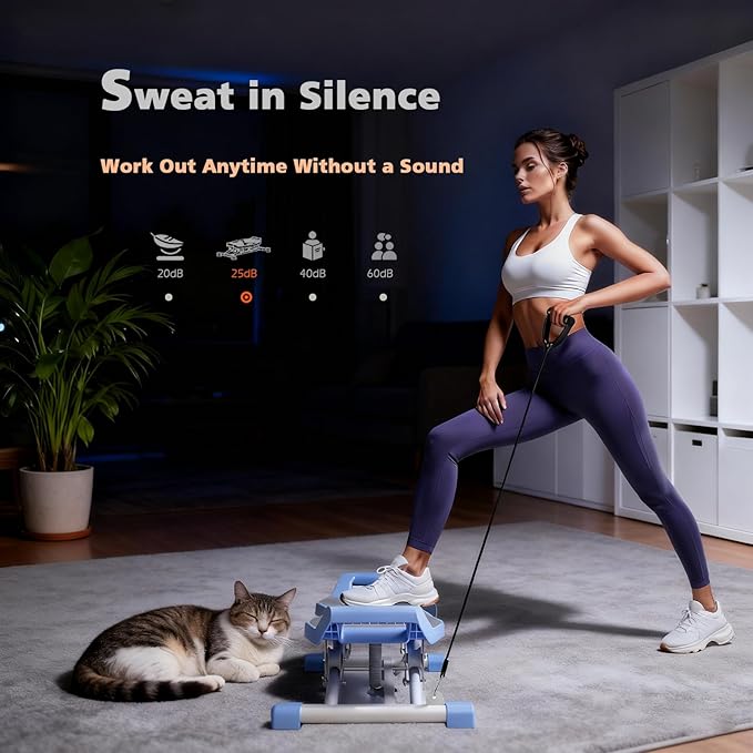 Portable Ski Balancing Machine, Ski Simulator Balance Board with Resistance Bands & LCD Monitor, Full Body Cardio Workout Stepper Exercise Machine 300 lbs Capacity, Ski Exercise Machine for Home