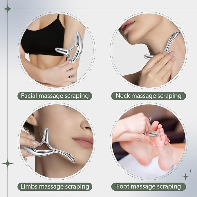 Nuanchu Massage Tool for Deep Tissue & Myofascial Release with Gift Box, Muscle Scraper for Full Body Pain Relief, Thumb Protector for Elephant Christmas White Gift Acupressure & Gua Sha Therapy
