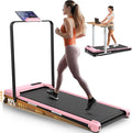 ANCHEER Treadmill with 12%/15% Incline, Folding Walking Pad with Handle Bar, 320-450lb Capacity Under Desk Foldable 3.5HP Treadmills for Home/Office/Gym,Installation-Free