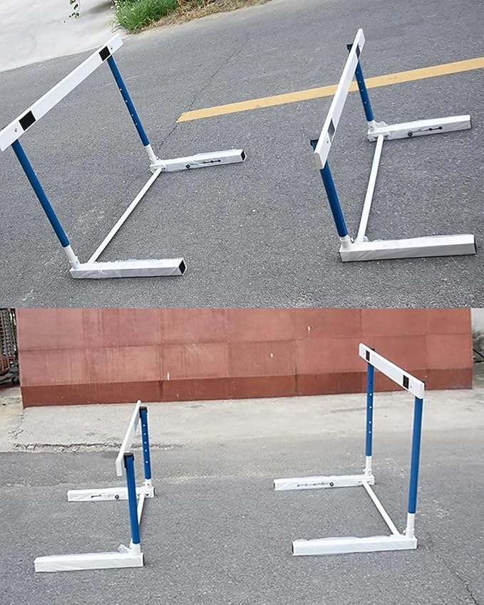 Height Adjustable Track & Field Hurdles, Sport Speed Hurdles Training Equipment for All Ages, Obstacle Courses and Drills Jumping Bar (1Pc 45)