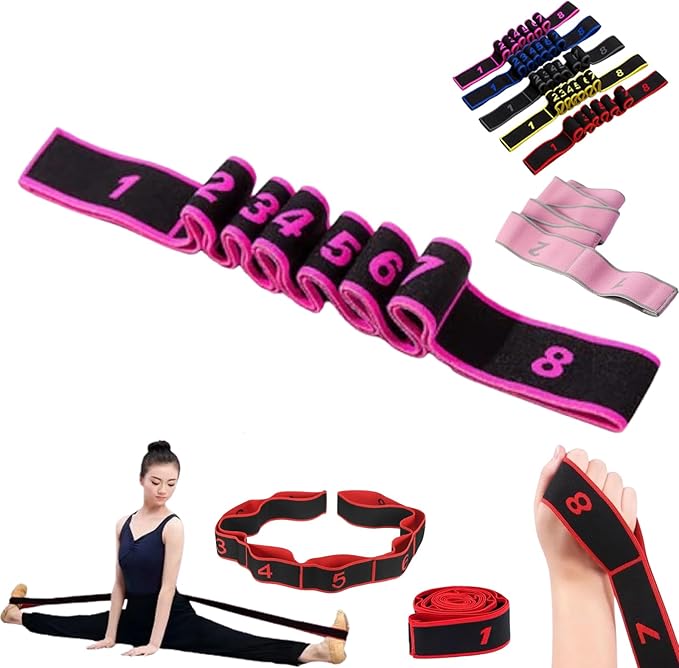 Fitness Resistance Band for Stretching and Yoga,Number Resistance Band,Fitness Resistance Bands with Numbers,Fitness Resistance Bands Numbered,Divided Into Different Tiers/Levels.