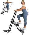 OVER SELF Stair Stepper at Home, Stair Stepper with Handlebar for Full-Body Workout, for Compact Folding Stair Climber with Adjustable Handlebar/Pedal, 350lbs Weight Capacity, Knee-Friendly