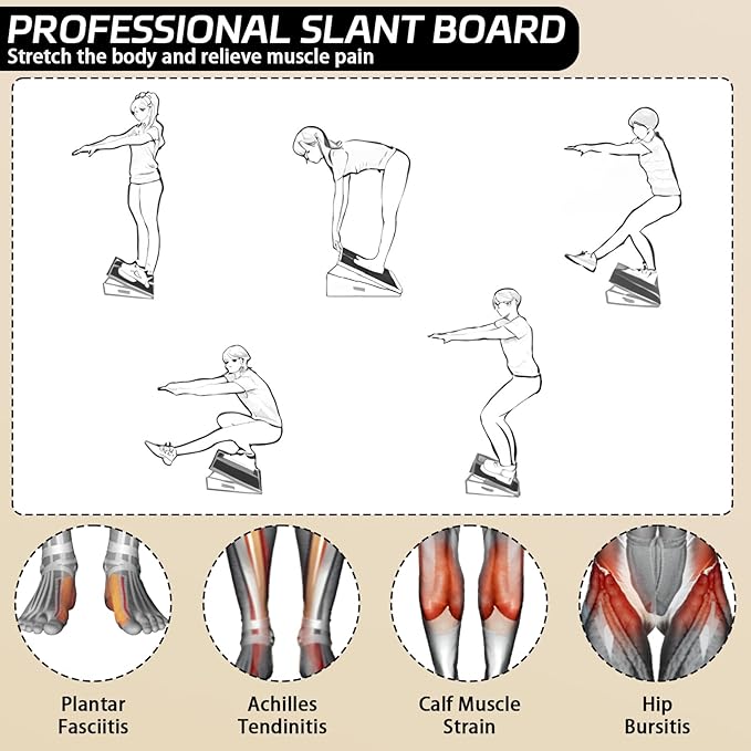 Ultimate Wobble & Slant Board Combo for Balance Training, Calf Stretching, and Core Strength – Perfect for Balance Boards、Wobble Board and Calf Stretcher Enthusiasts