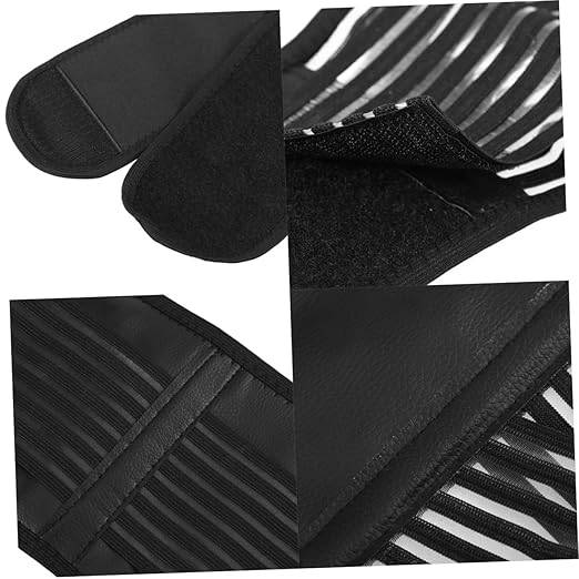 2pcs Portable Adjustable Magnetic Therapy Waist Support Belt for Lower Back Self-heating Design Double Pull Strap Black for Rehabilitation and Daily Use