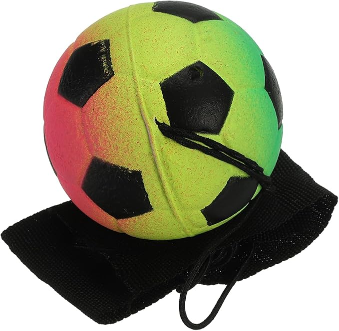 PATIKIL 2.5 Inch Sports Wrist Ball, Soccer Rubber Rebound Wristband Wrist Return Ball Sport on a String for Exercise Play, Mixed Colors